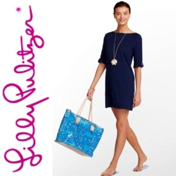Lilly PulitzerĀ CamieāNavy Shift DressāSmall - Picture 1 of 5